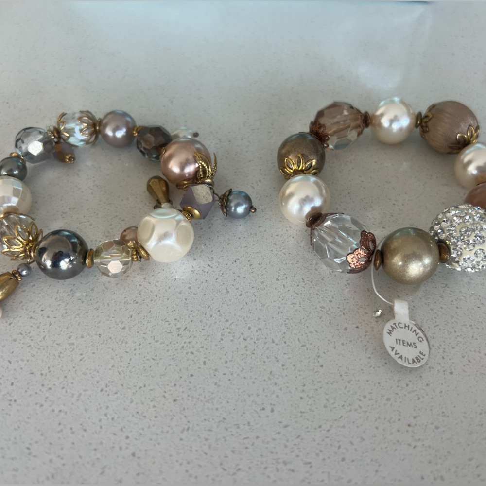 Chic Multi-Tone Beaded Bracelet Set